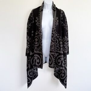 Adrienne Vittadini Wool Blend Open Front Cardigan Sweater Small/Medium